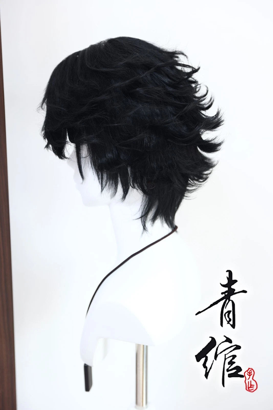 Identity Ⅴ Prospector Cosplay Wig Short Black Hair Halloween Accessories Prop 07FC0E-D4 - KOEEK