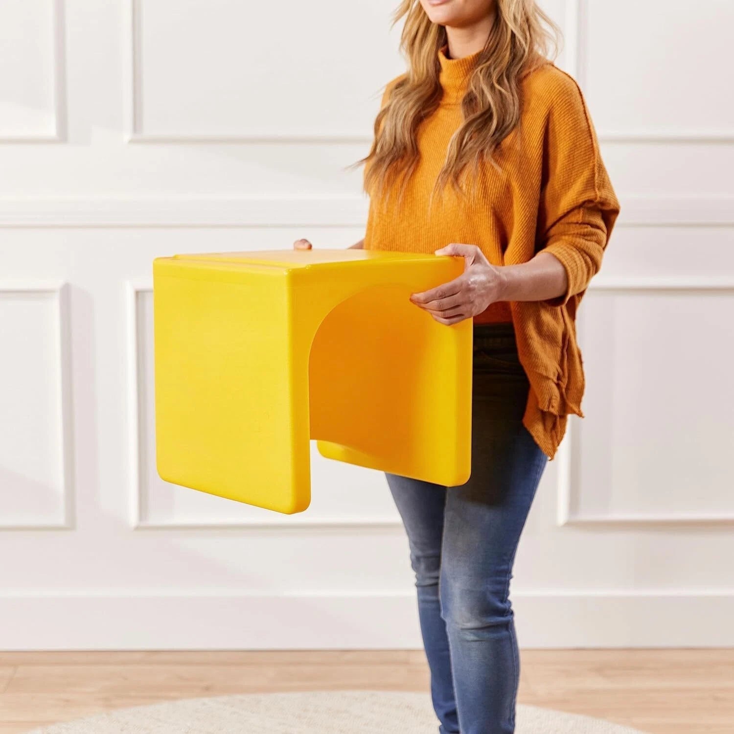 3 in 1 Cube Chair, Children's Furniture, Yellow 07FC0E-D4 - KOEEK
