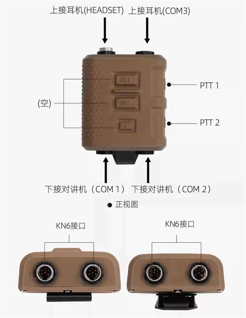FCS V60 Dual Pass Tactical Ear PRC152 XTS5000 APX7000 Walkie-talkie PTT US 07FC0E-D4 - KOEEK