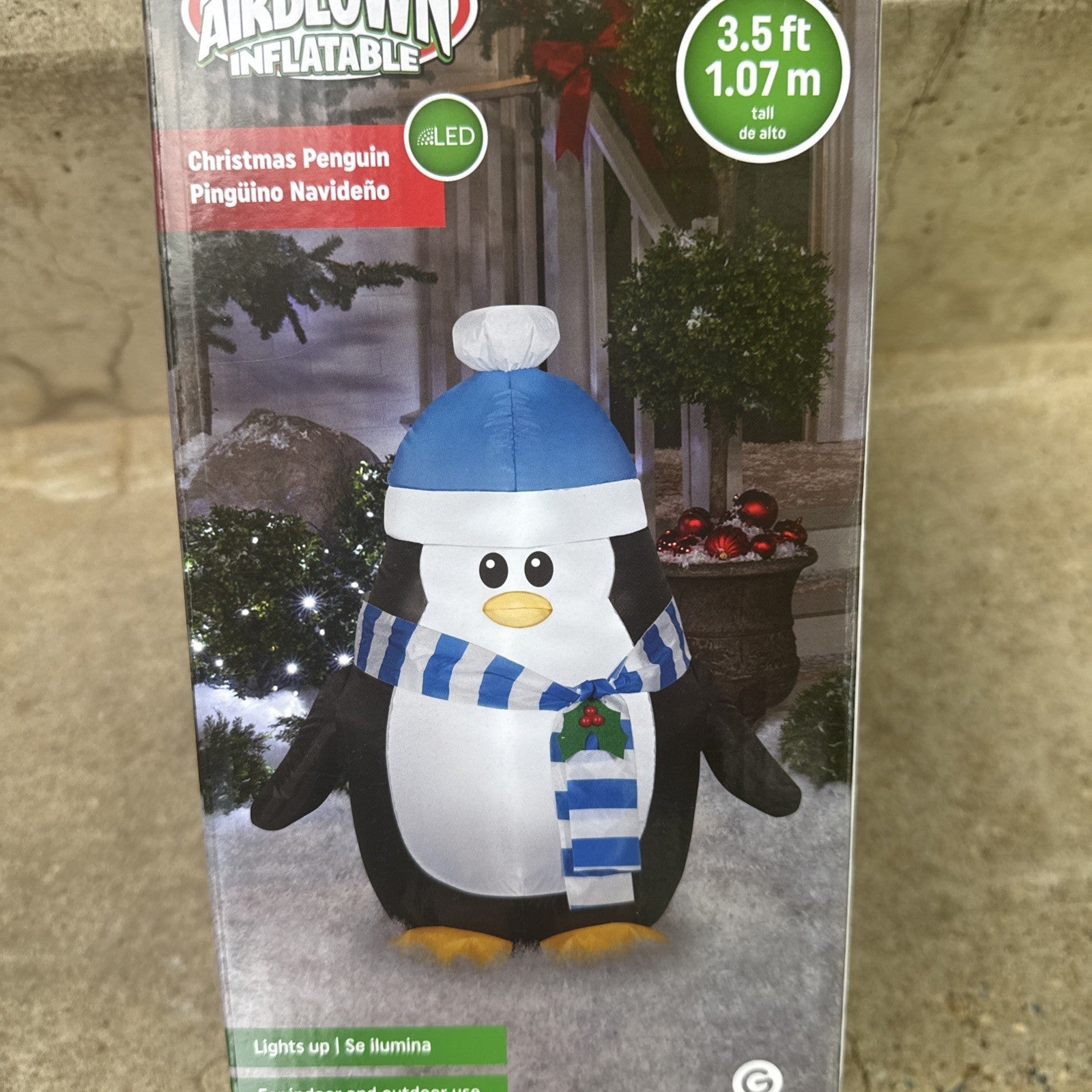 Gemmy Airblown Lighted Penguin Blue Hat Christmas Holiday Indoor/Outdoor Decor GEMMY - KOEEK