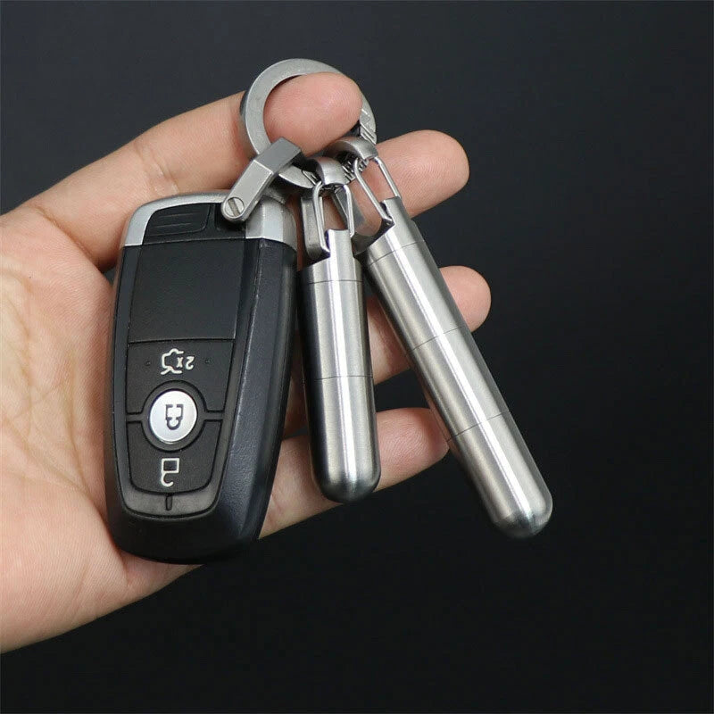 Outdoor Multilayer Waterproof Pill Case Key Chain Capsule Seal Container Box EDC 07FC0E-D4 - KOEEK