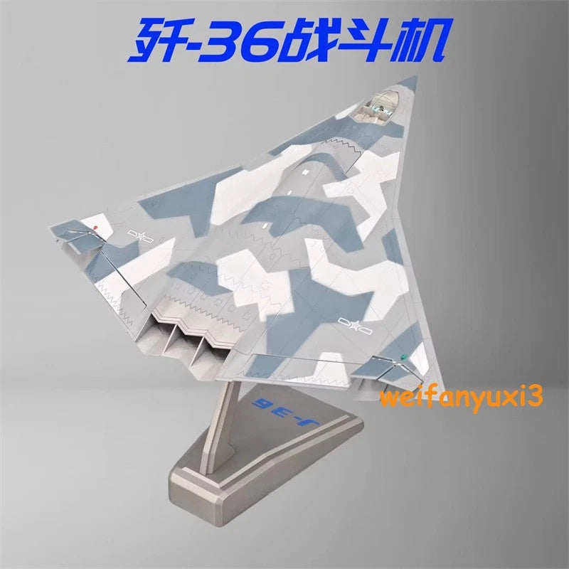 1/100 Scale J-36 Stealth Fighter Alloy Finished Product Model Collection 22cm 07FC0E-D4 - KOEEK