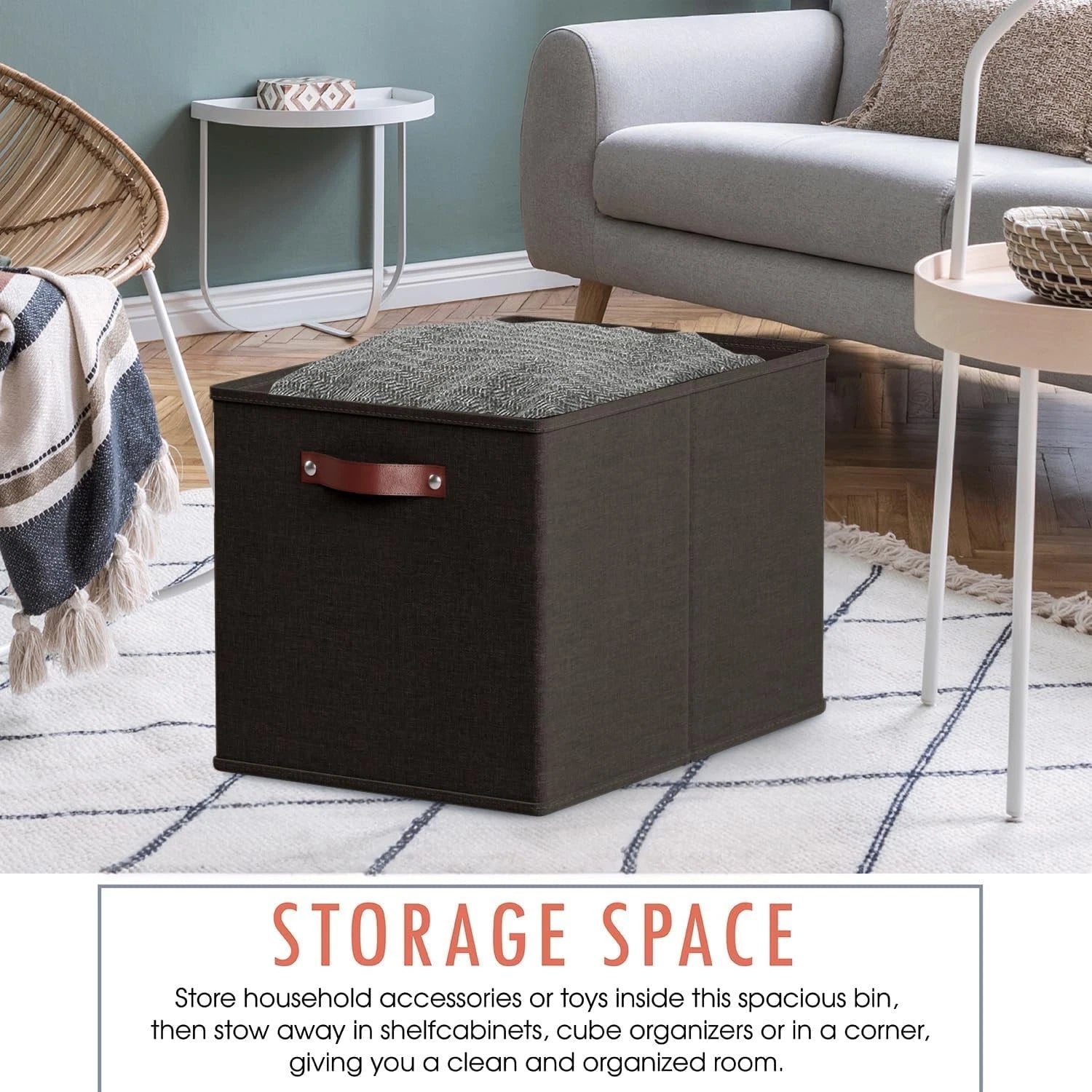 13 x 15 x 13 Karaks Storage Cube Storage Box, Foldable Storage Box 07FC0E-D4 - KOEEK