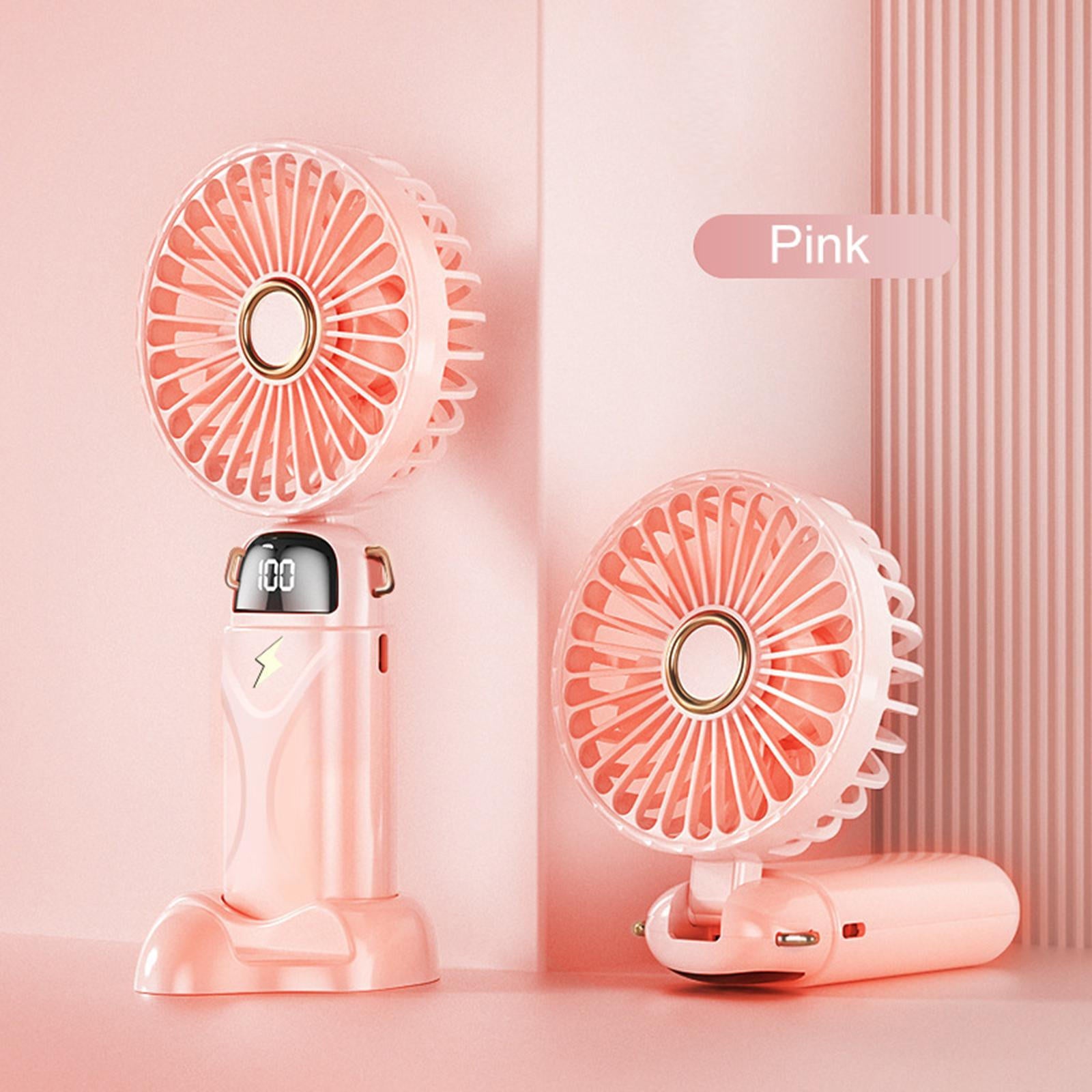 new Portable Rechargeable Handheld Fan with Digital Display - Small Quiet Travel Fan koeek - KOEEK