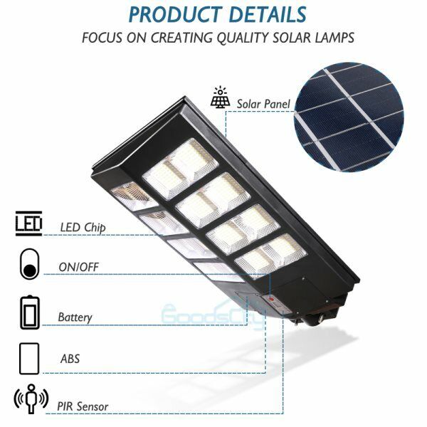 nye Solar Street Lights Commercial 6500K for Basketball Court Road Playground 2 PACK