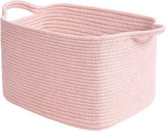 Pink storage basket,  for organizing and storing items, woven rope basket 07FC0E-D4 - KOEEK