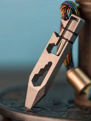 EDC Titanium Pry Bar Crowbar Bottle Opener Screwdriver Wrench Pocket Multi Tools 07FC0E-D4 - KOEEK