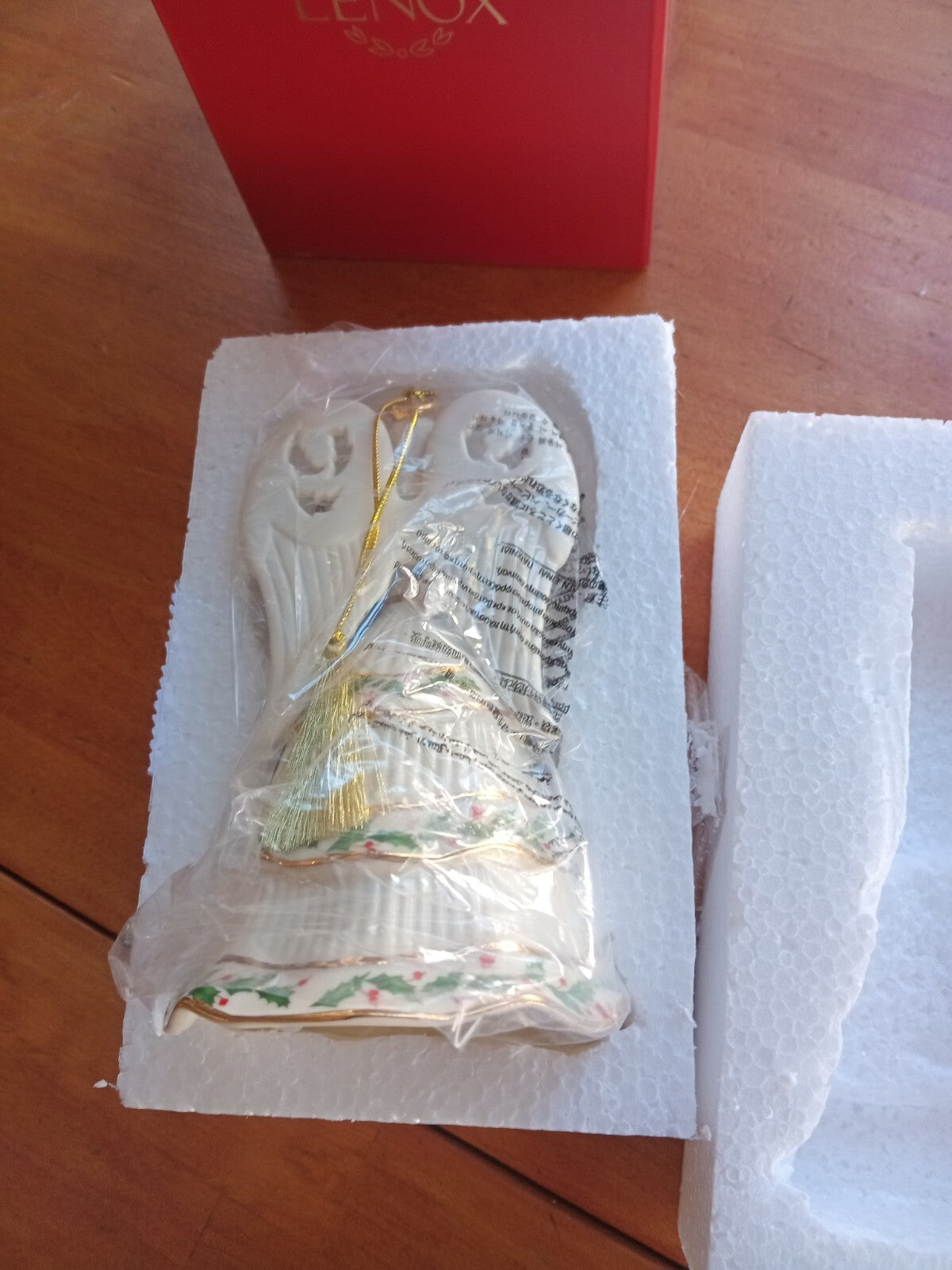 CHRISTMAS LENOX Ornament Angel Bell Holding Candle Holiday LENOX - KOEEK