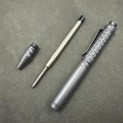 Titanium Alloy Pocket Ballpoint Pen Office Stationery Outdoor Record Pen EDC 07FC0E-D4 - KOEEK