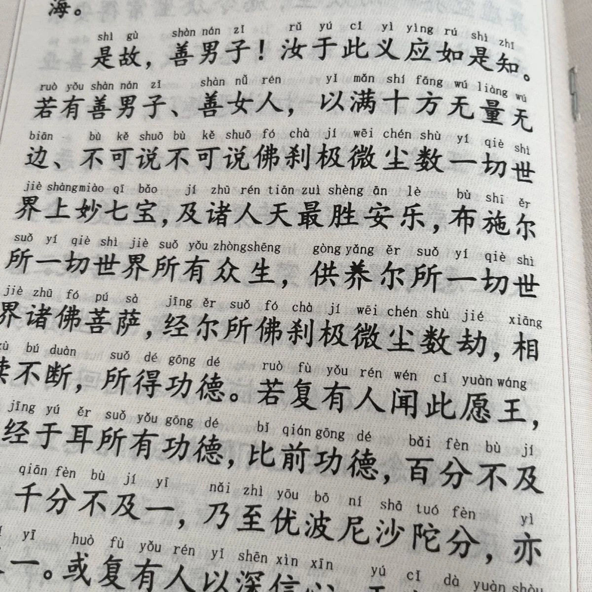 Large Print Universal Worthy Vows Sutra 32K Pinyin Two-Color Buddhist Textbook 07FC0E-D4 - KOEEK