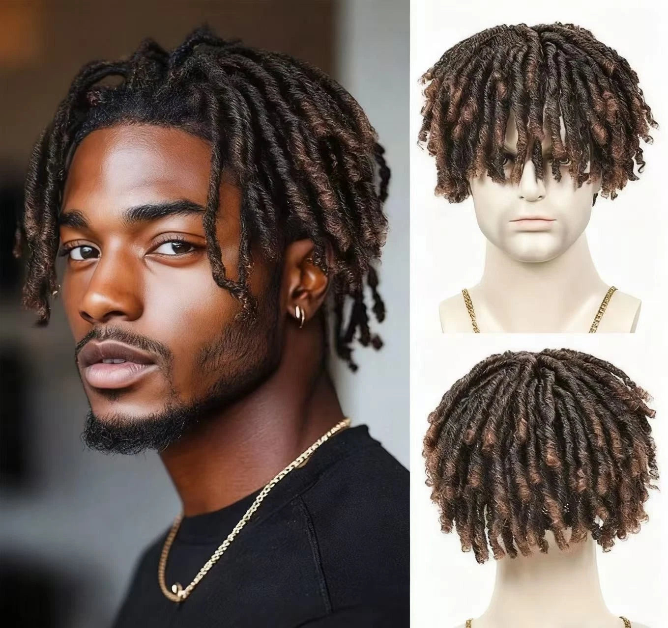 Wig man dreadlock hairpiece dreadlocks entire perm hairpiece street hiphop 07FC0E-D4 - KOEEK