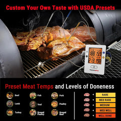 Wireless Meat Thermometer with 4 Probes, Bluetooth Meat Thermometer for Cooking 07FC0E-D4 - KOEEK