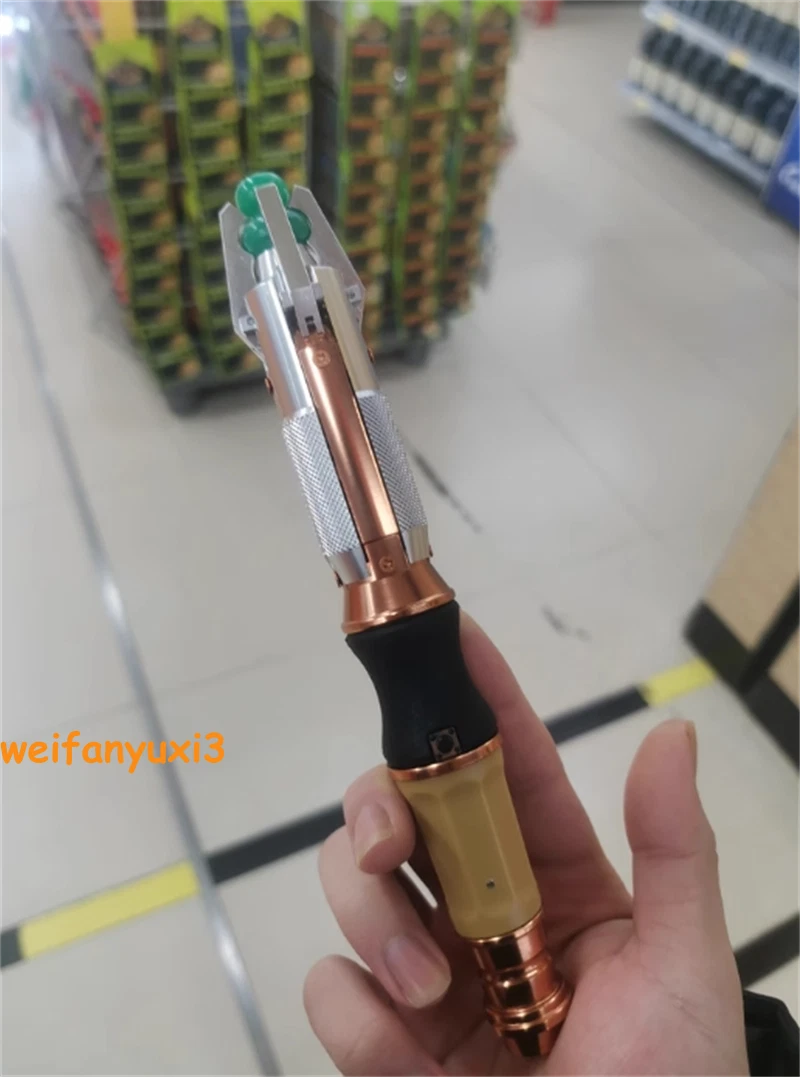 US SHIP Doctor Who 11th Metal Sonic Screwdriver LED Colorful Light Cosplay Props 07FC0E-D4 - KOEEK