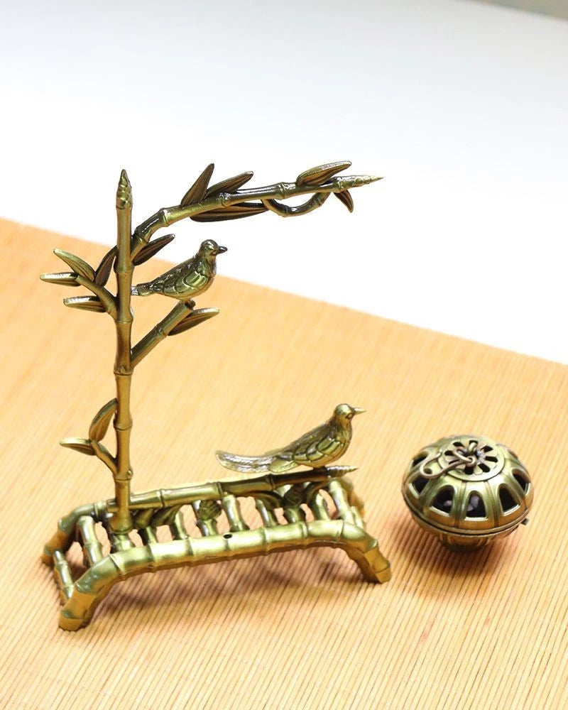 Bamboo Style Hanging Incense Burner Home Indoor Decor Chinese Censer 07FC0E-D4 - KOEEK