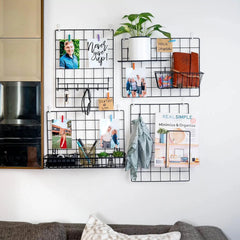 Suspended basket and hook rack | Wall grid accessories 07FC0E-D4 - KOEEK