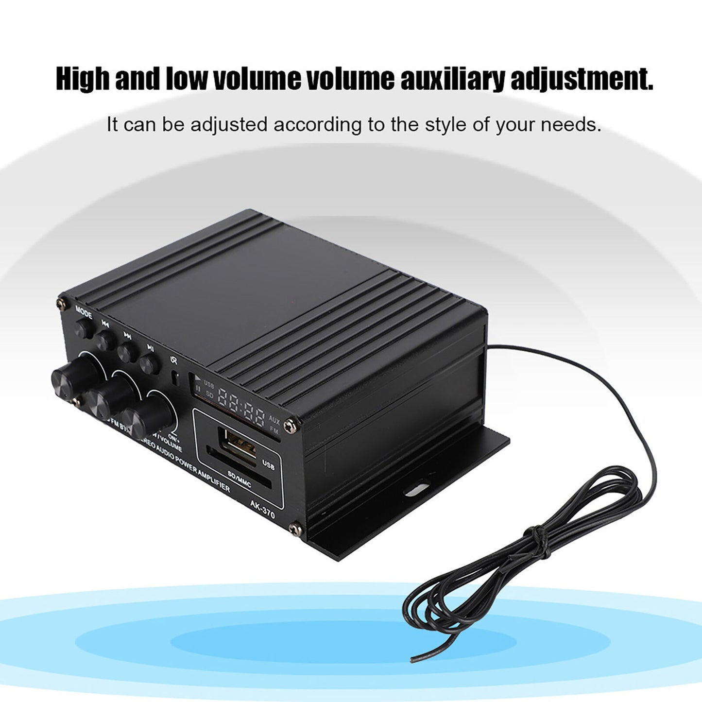 new Household HiFi Power Amplifier With LED Screen 12V Aluminum Alloy Power koeek - KOEEK