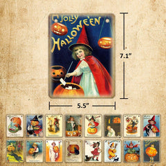new Vintage Halloween Banner Decorations Victorian Style Multicolor 07FC0E-D4 - KOEEK