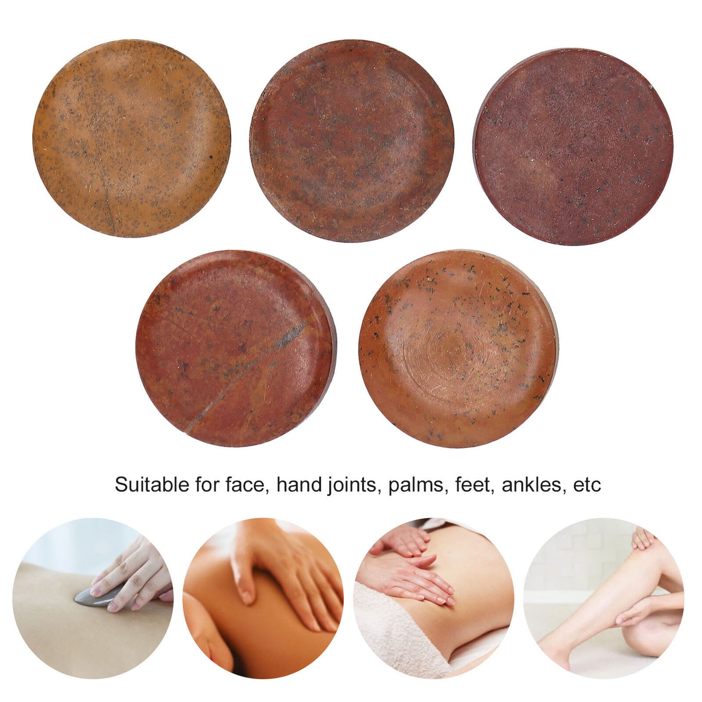 new 5pcs Gua Sha Stone Massage Handmade Scraping Board For Face Back Joints HGF koeek - KOEEK