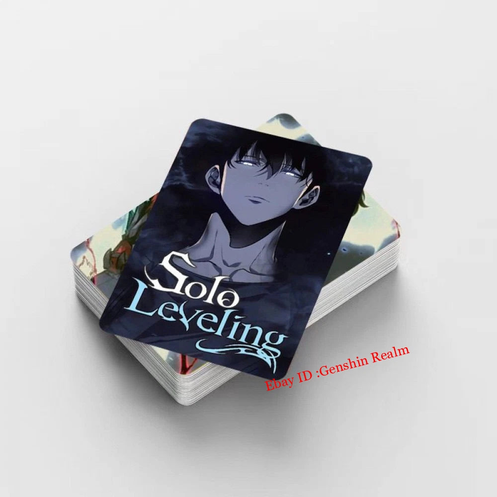 60Pcs/Set Anime Solo Leveling Sung Jin-Woo Card Collection Sticker Decor Gift 07FC0E-D4 - KOEEK