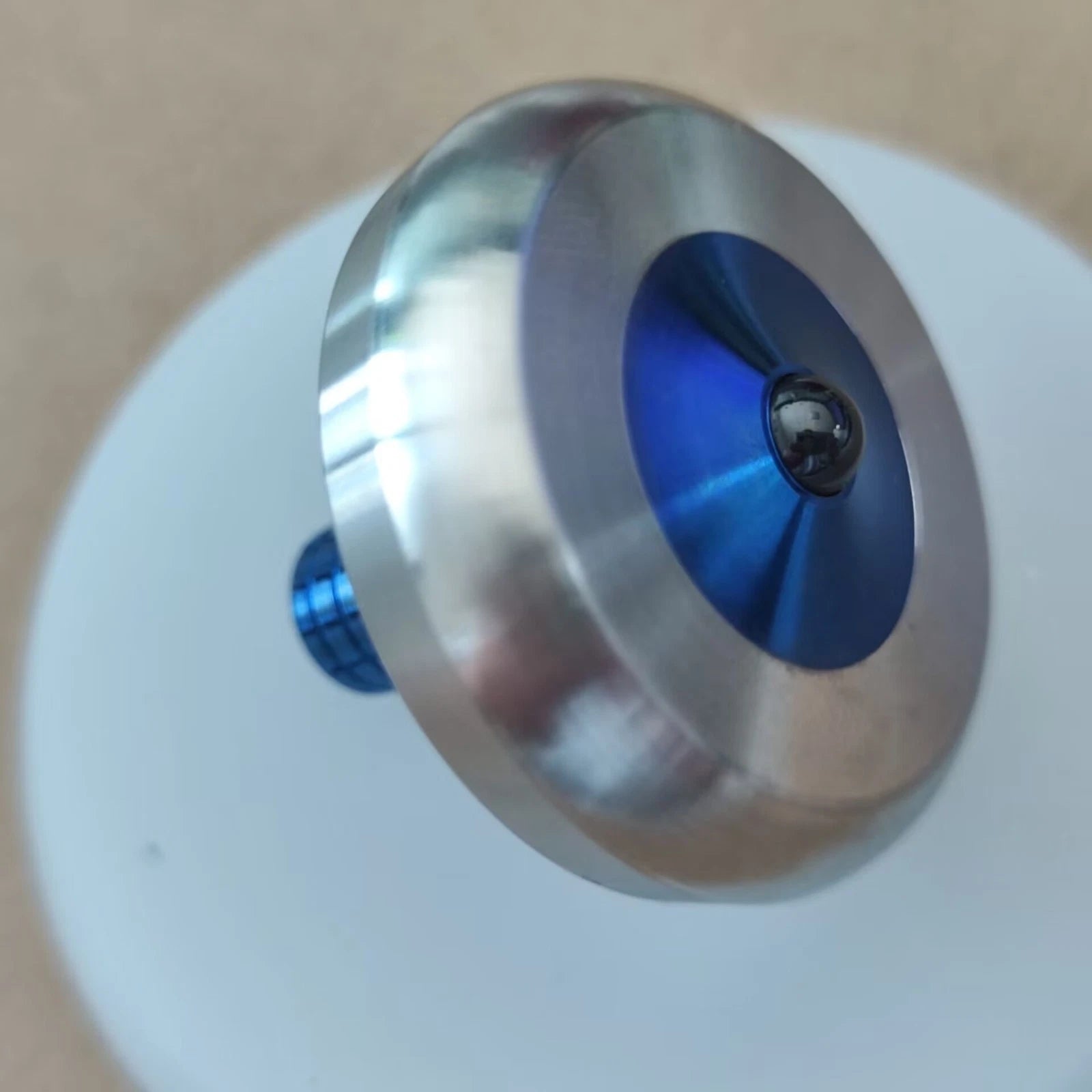 Titanium Stainless Steel Spinning Top Finger Spinner Ceramic Bead Fidget EDC Toy 07FC0E-D4 - KOEEK