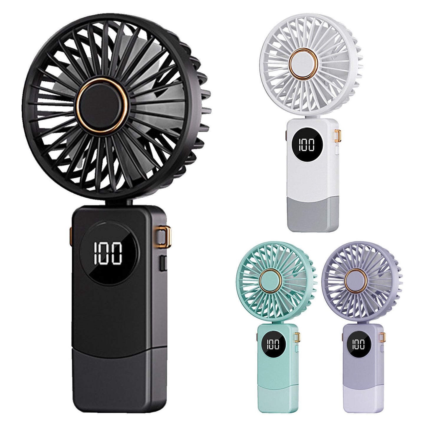 new USB Rechargeable Mini Fan Portable Handheld Desktop Air Cooler Travel Outdoor koeek - KOEEK