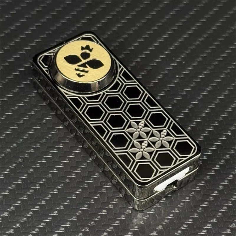 EDC Fidget Slider Bee with Crown Stainless Steel Mechanical Push Fidget Toy Gift 07FC0E-D4 - KOEEK