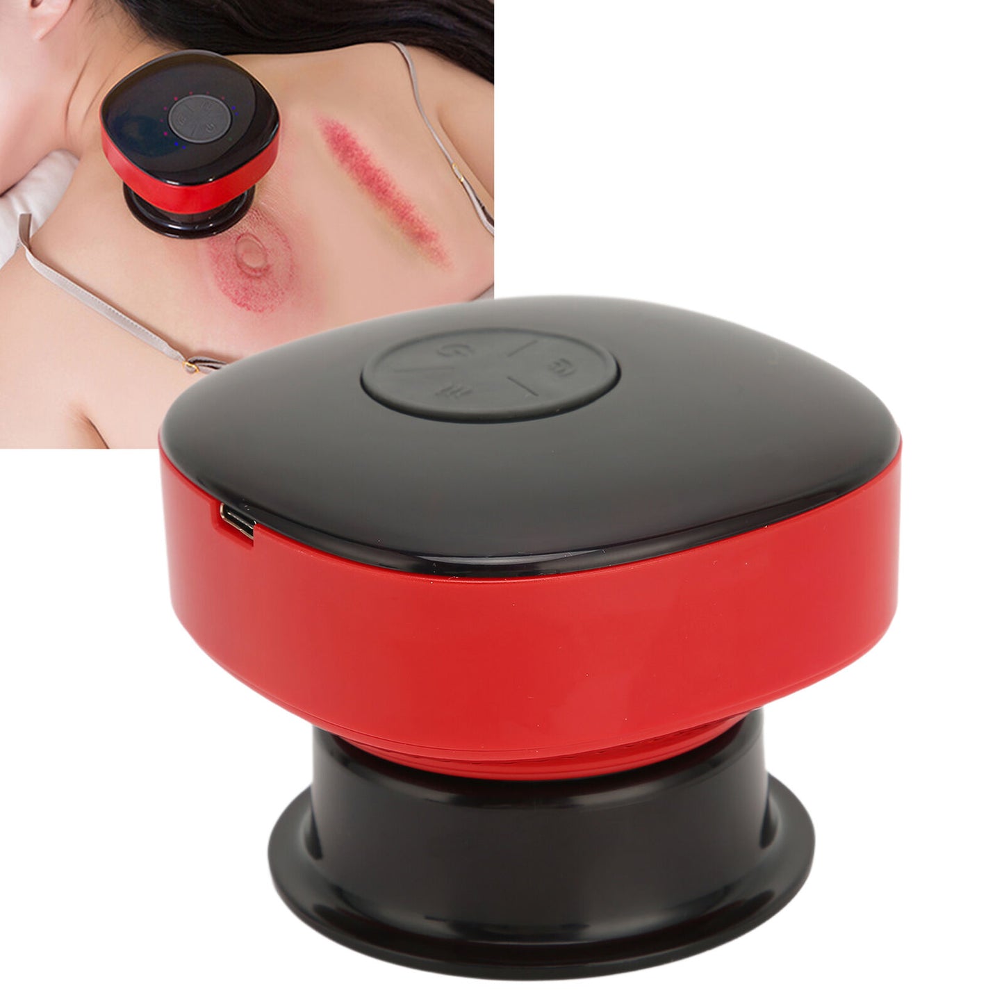 new (Red)Electric Cupping Therapy Machine Household Hot Compress Vacuum Cupping HGF koeek - KOEEK