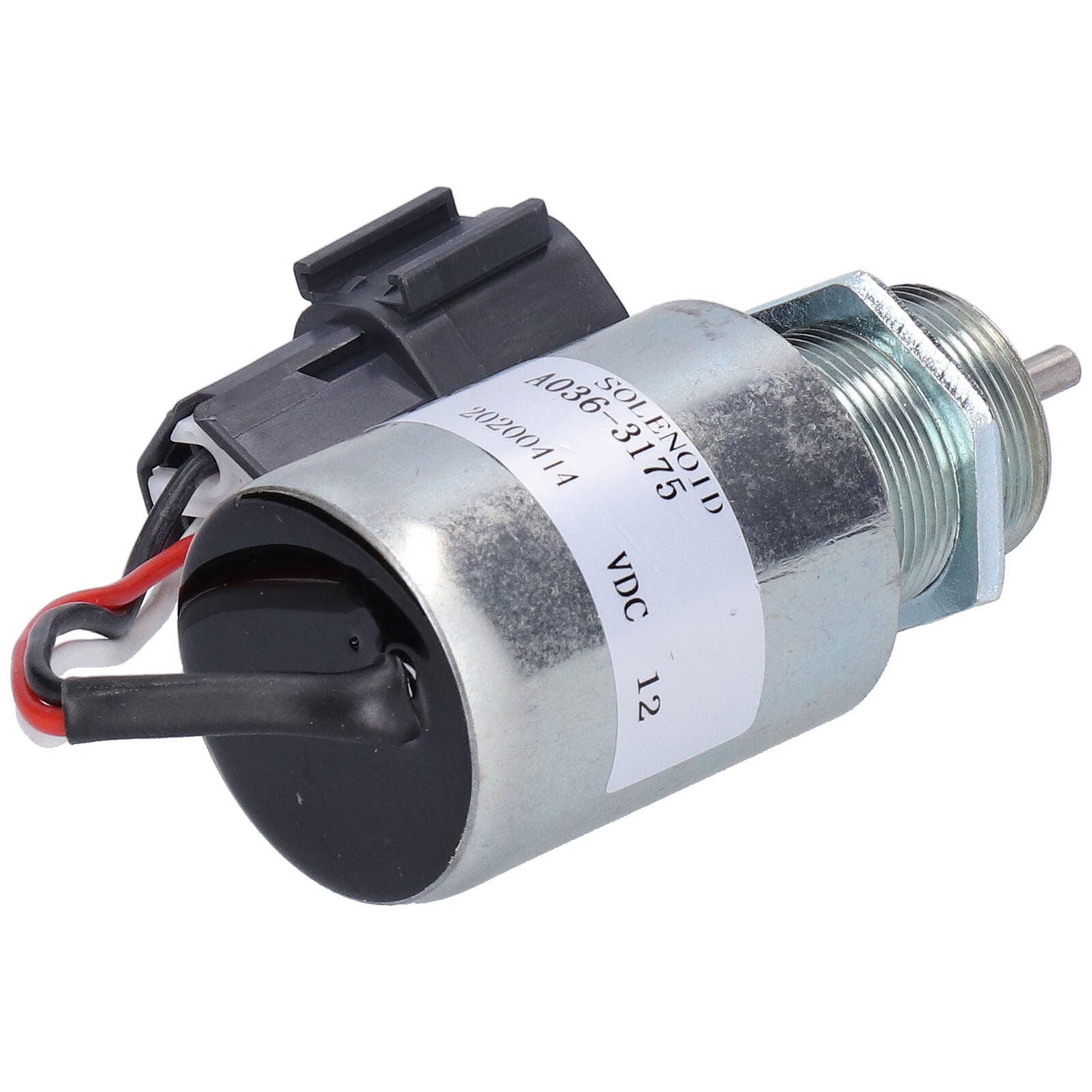 new 12V Solenoid Valve Fuel Shut Off Steel Excavator Parts A036‑3175 For koeek - KOEEK