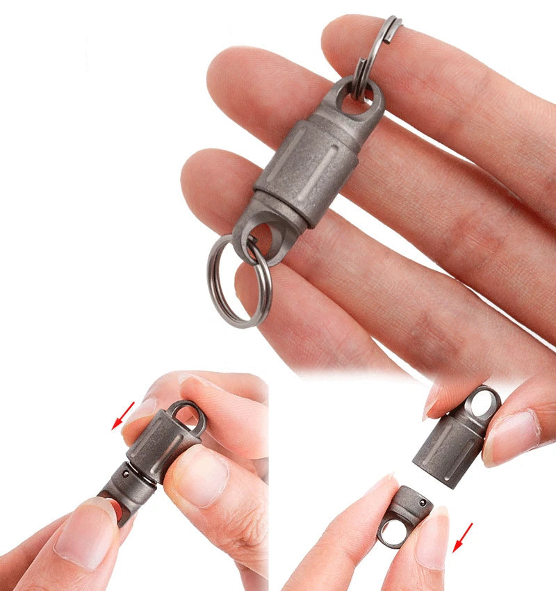EDC 360 Degree Rotating Titanium Gimbal Keychain Car Keychains with Key Ring Hot 07FC0E-D4 - KOEEK