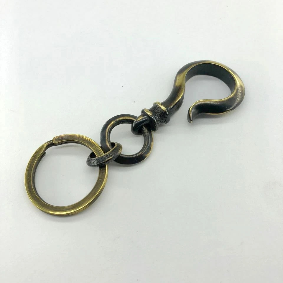 Brass Key Chain Key Ring Backpack Pendant Tool Outdoor Hanging Hook EDC C-8SB EDC - KOEEK