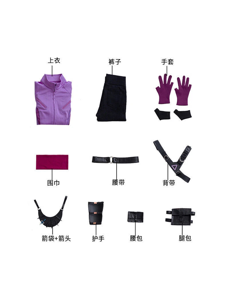 Hawkeye Women Kate Bishop Costume Uniform Sets Party Cosplay Show Disney MARVEL 07FC0E-D4 - KOEEK