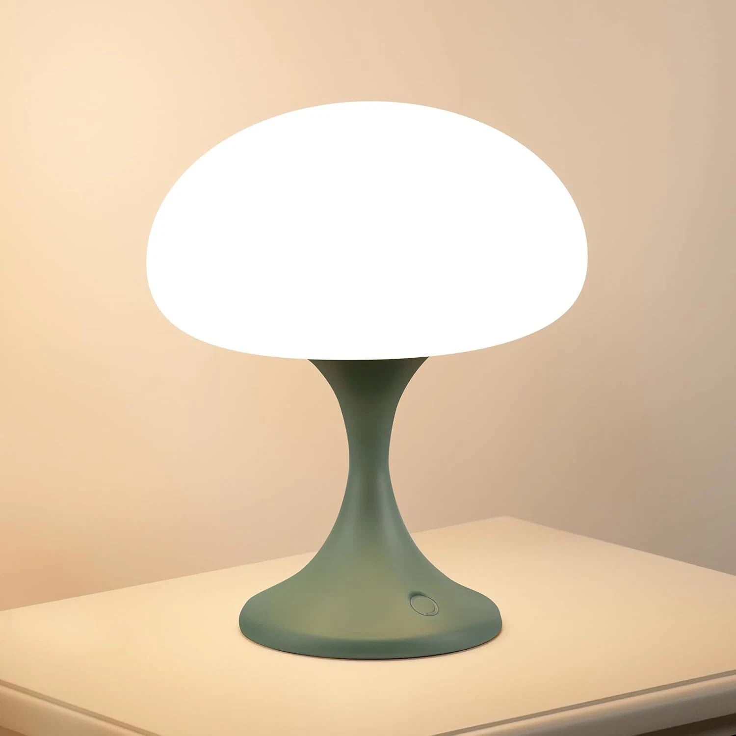 Mushroom Lamp, 5 Watt LED Cordless Rechargeable Table Lamp, Green 07FC0E-D4 - KOEEK