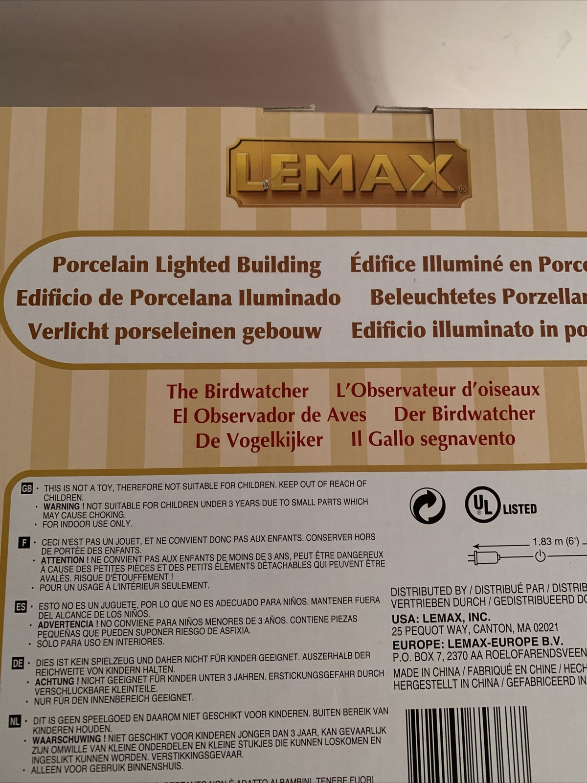 Lemax Christmas Village # 85367 The Birdwatcher Lighted Porcelain Bldg  12004 LEMAX - KOEEK