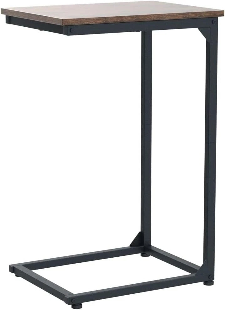 C Shaped End Tables, TV Trays Set of 2 for Living Room, Slide Under Couch Table 07FC0E-D4 - KOEEK