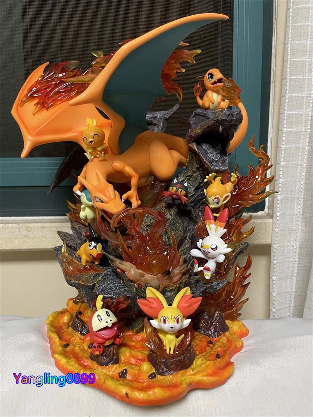 Japan Anime Figure Statue Vally Charizard Model Fire Family Bucket Toy Collectio 07FC0E-D4 - KOEEK