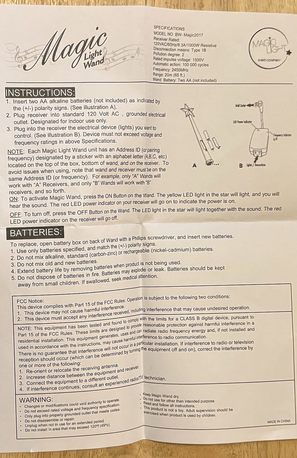 Christmas Magic Light Wand w/ Remote Control, Light & Sound, Red Wand (Open Box) MAGIC - KOEEK