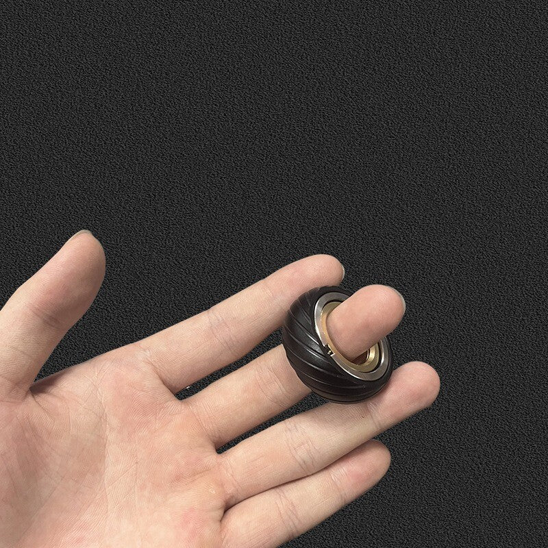 EDC Sliders Fidget Spinner Rings Toys Stress Relief Magnetic Metal Rough Ratchet 07FC0E-D4 - KOEEK