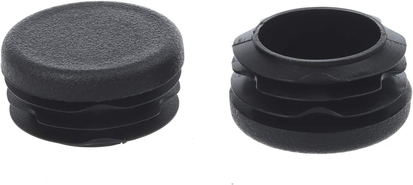 new Round Plastic Plug, 1-1/4 Inch Tubing Post End Cap, Chair Inch, Black 07FC0E-D4 - KOEEK