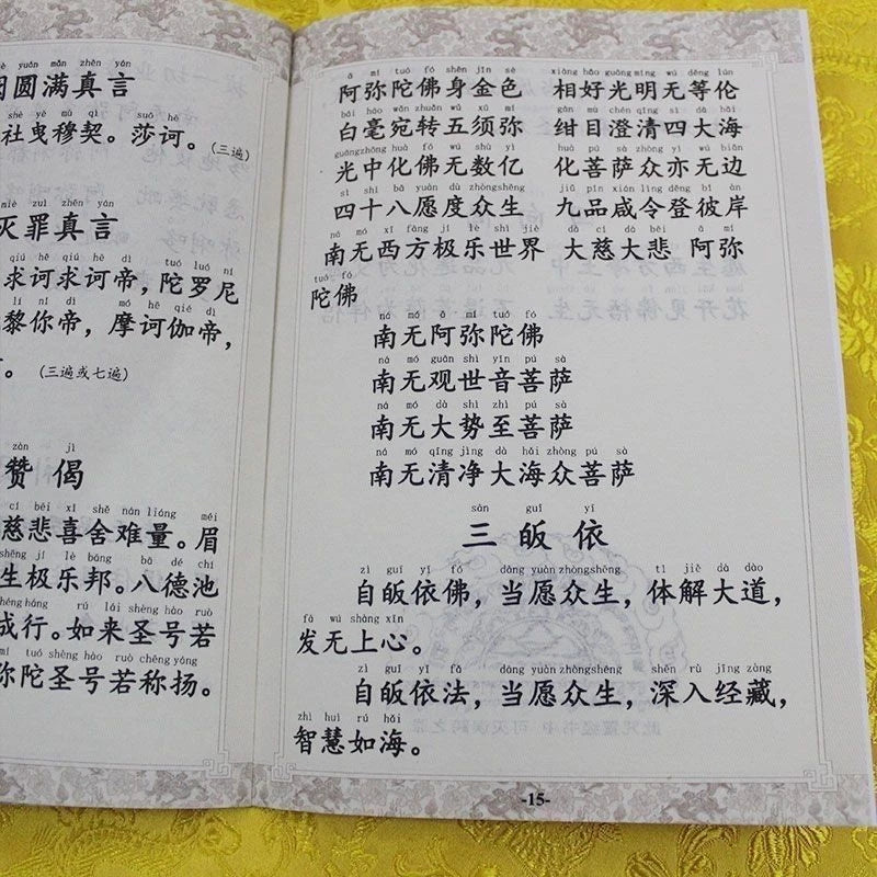 Buddha's Teaching on Amitabha Sutra Pinyin Large Print Recitation Textbook 07FC0E-D4 - KOEEK