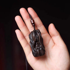 Agarwood Shapeless Buddha Pendant Wooden Car Hanging Carved Ornament 07FC0E-D4 - KOEEK