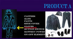 LED Robot Clothing Halloween Party Luminous Dancing Stage Performances Show Prop 07FC0E-D4 - KOEEK
