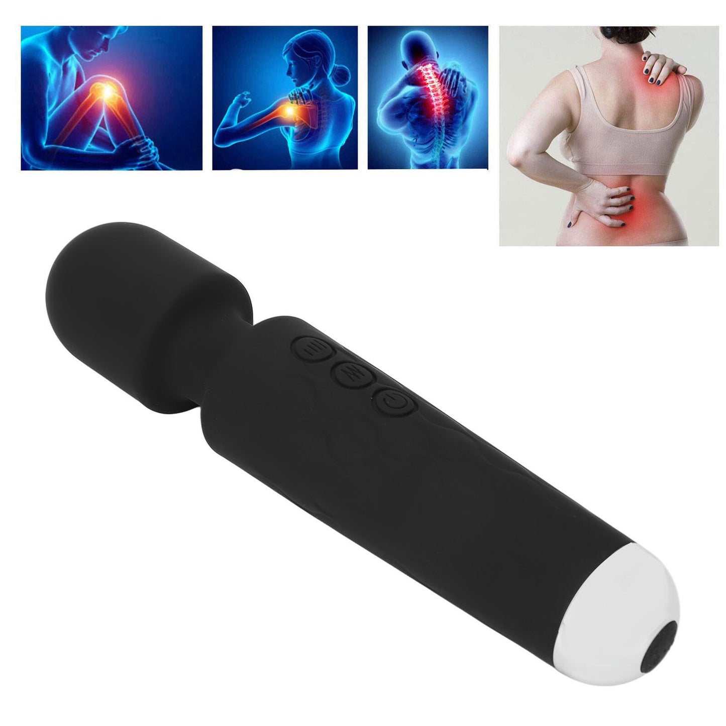 new Portable Deep Tissue Electric Handheld Massager Wand 8 Speeds For Back Pain koeek - KOEEK