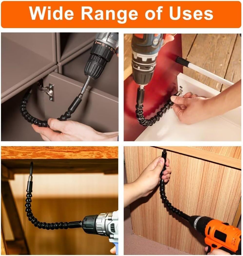 new 4 Pcs Flexible Drill Bit Extension, 11.6 inch Superbit Screwdriver Flexible... 07FC0E-D4 - KOEEK