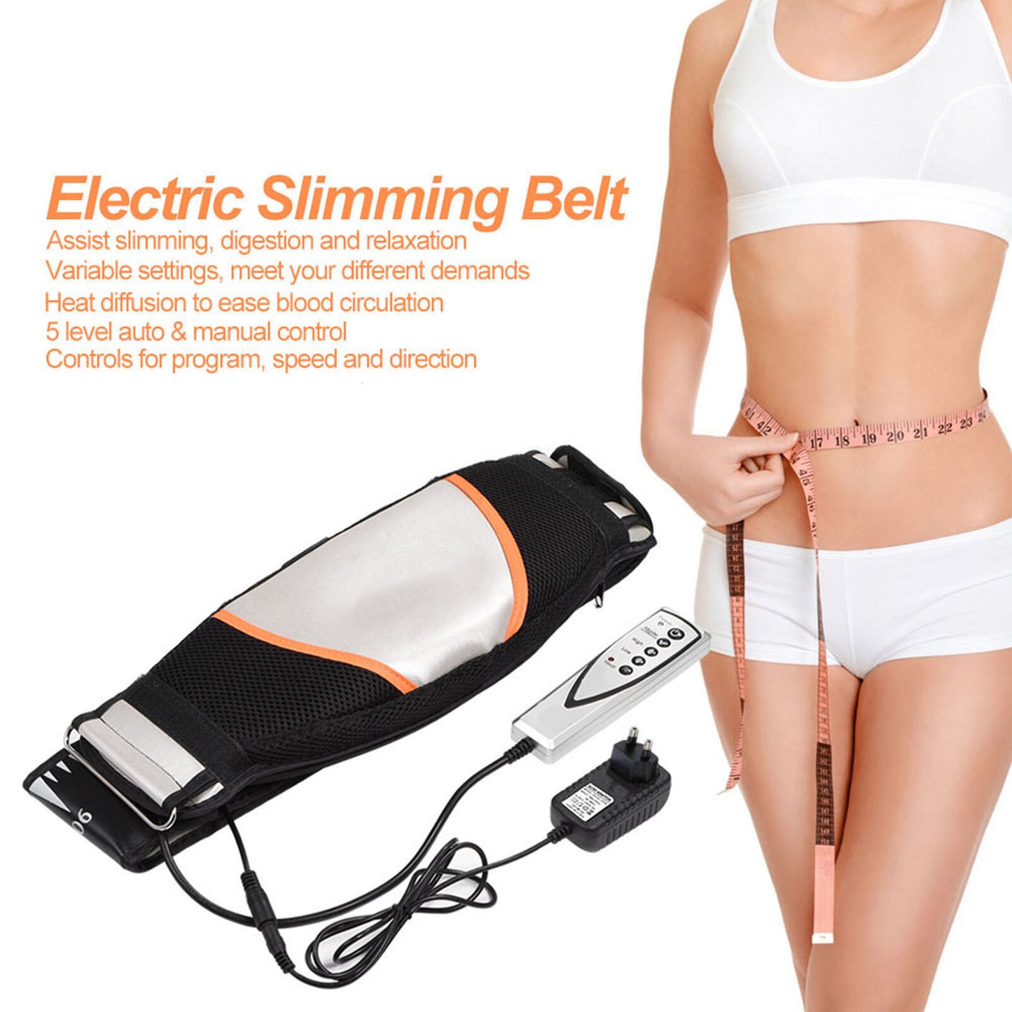 new Electric Vibrating Massager Slimming Belt Burning Fat Weight Losing Vibrate HGF koeek - KOEEK