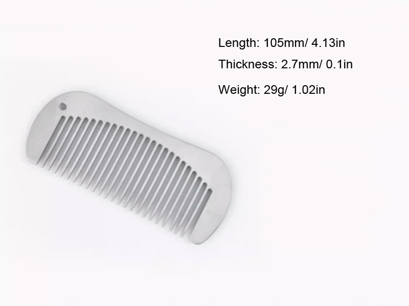 EDC Titanium keychain Antistatic Comb Unique Fashion Comb Health Hair Hole Comb 07FC0E-D4 - KOEEK