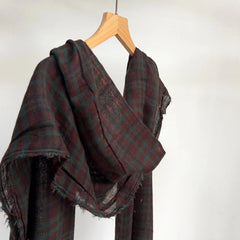Mens soft Acrylic Wool Winter Scarf Red plaid Unisex Winter Autumn Neckerchief 07FC0E-D4 - KOEEK