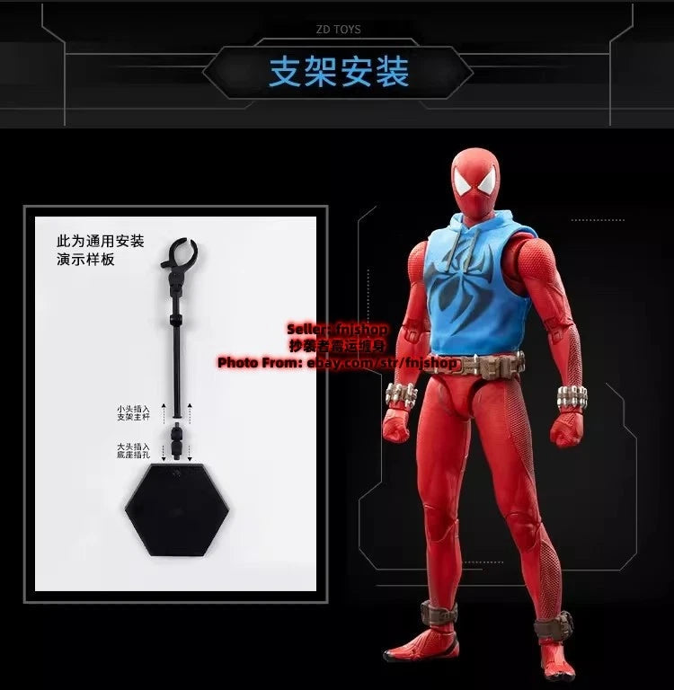 ZD Toys Spider-Man Scarlet Spider 1/10 Collectible Action Figure Boxed IN STOCK ZD_TOY - KOEEK
