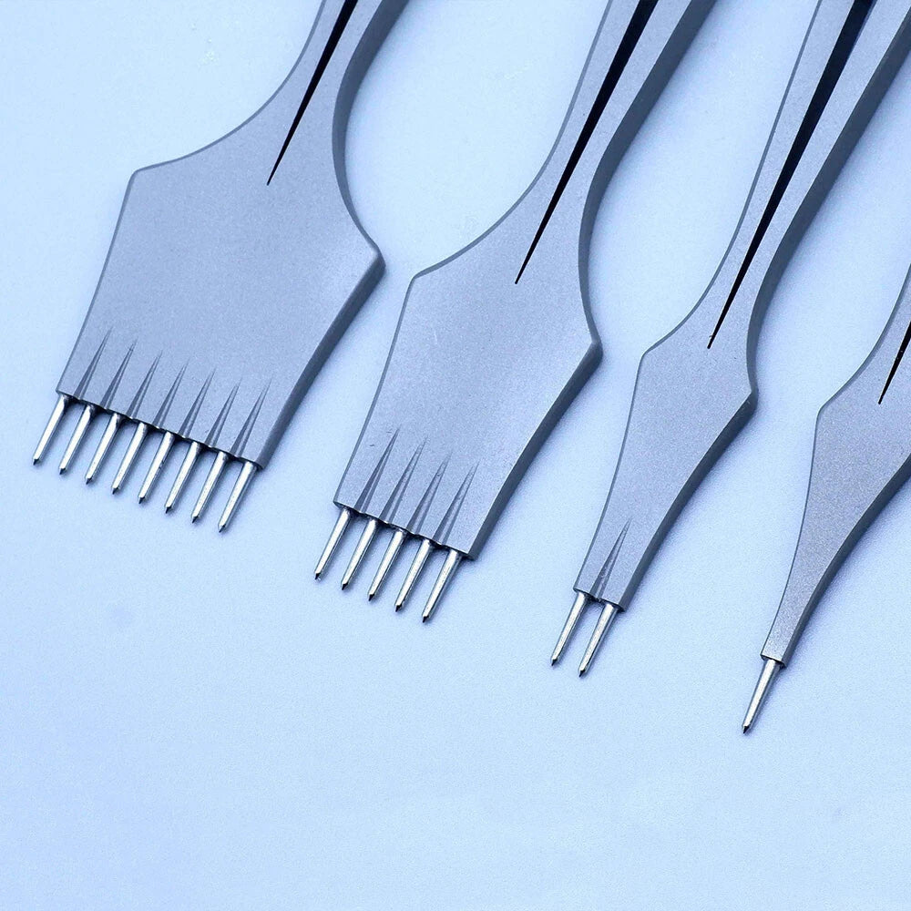 Leather Craft Round Hole Pricking Irons Stitching Lacing Punch Chisel Tool ISV 07FC0E-D4 - KOEEK