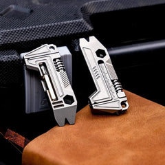 EDC Titanium Multi-Tools Adjustable Wrench Pocket w/ Bit Holder Keychain Gadget 07FC0E-D4 - KOEEK