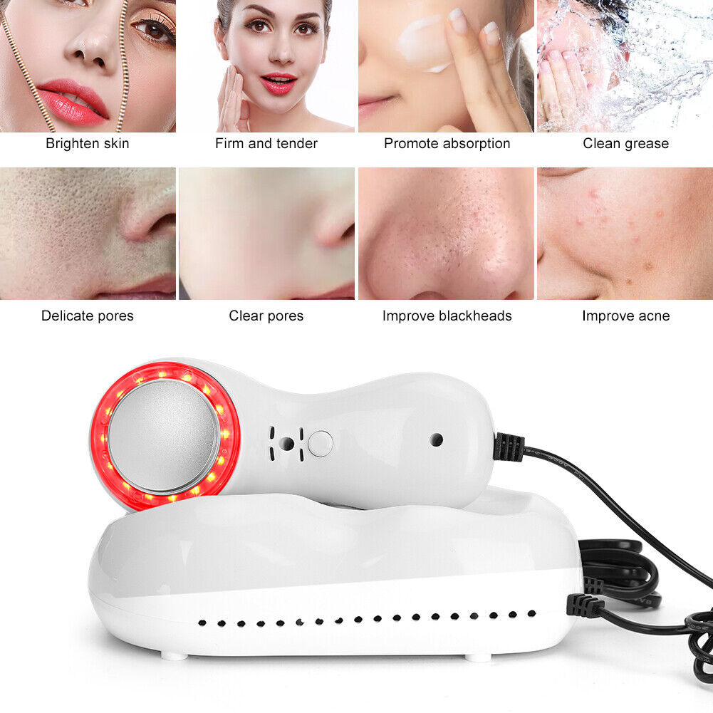 new Hot Cold Hammer Red Blue Light Facial Skin Tighten Beauty Machine Plug HGF koeek - KOEEK